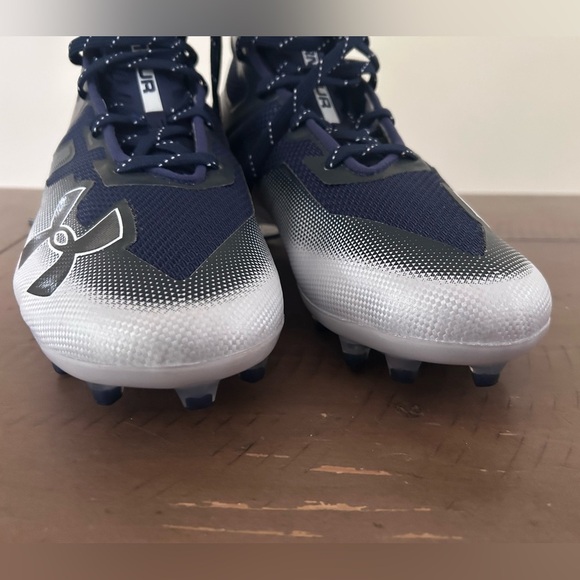 Under Armour Highlight MC Dark Navy Football Cleats - Size 9 NEW - Picture 4 of 9